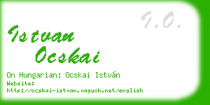 istvan ocskai business card
